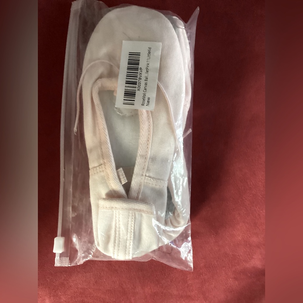 RoseMoli Canvas Ball Girls Pink Ballet Shoes